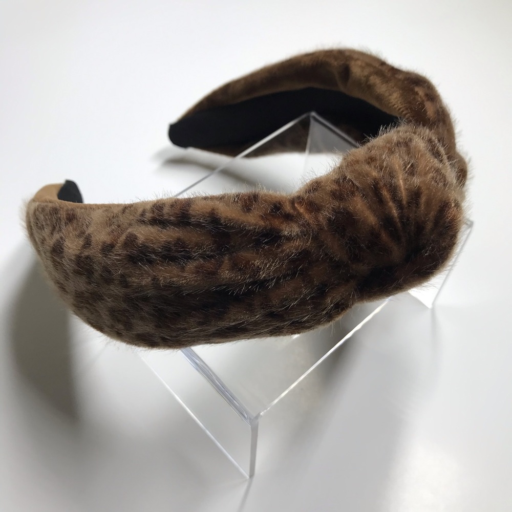 Cheetah fuzzy headband